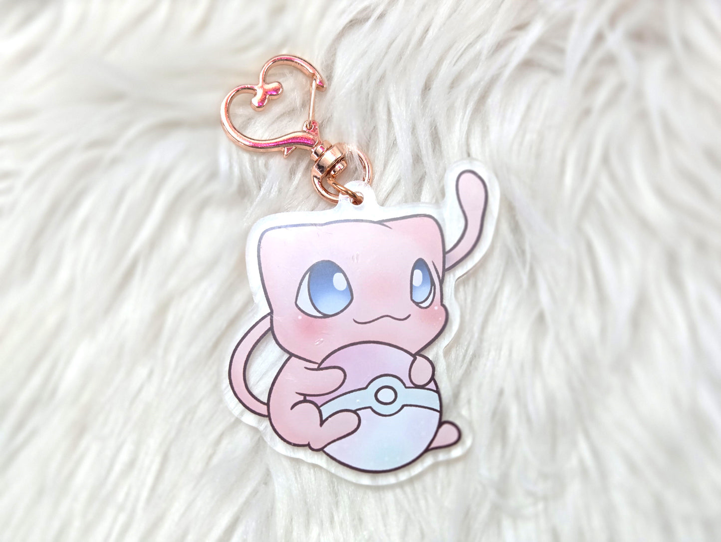 ミュウ mewy acrylic charm key chain with Heart ♡