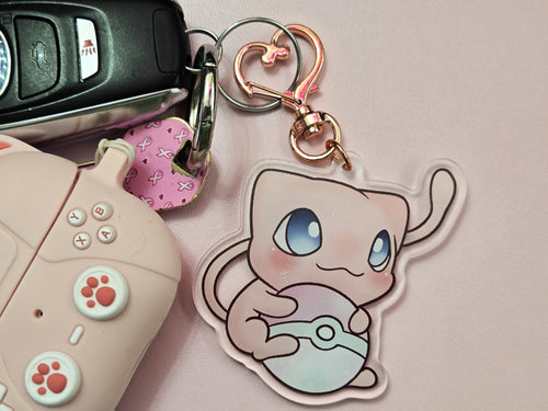 ミュウ mewy acrylic charm key chain with Heart ♡