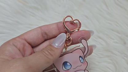 ミュウ mewy acrylic charm key chain with Heart ♡