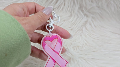 ♡ Breast Cancer acrylic charm keychain ♡