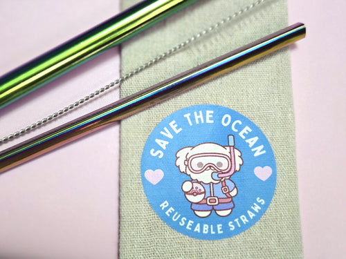 eco-friendly Heart Shaped Metal Straw